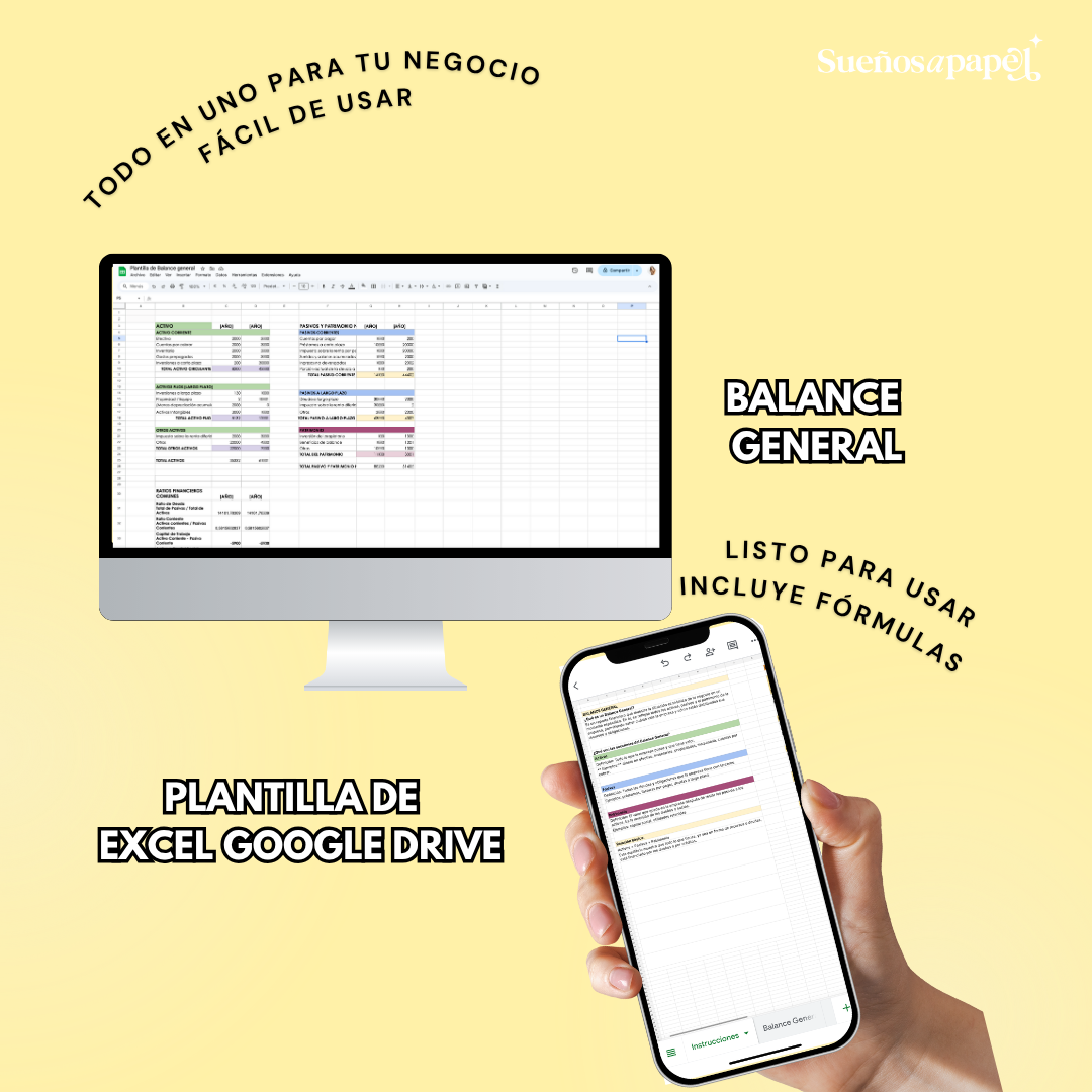 Plantilla Balance General para Negocios - Excel