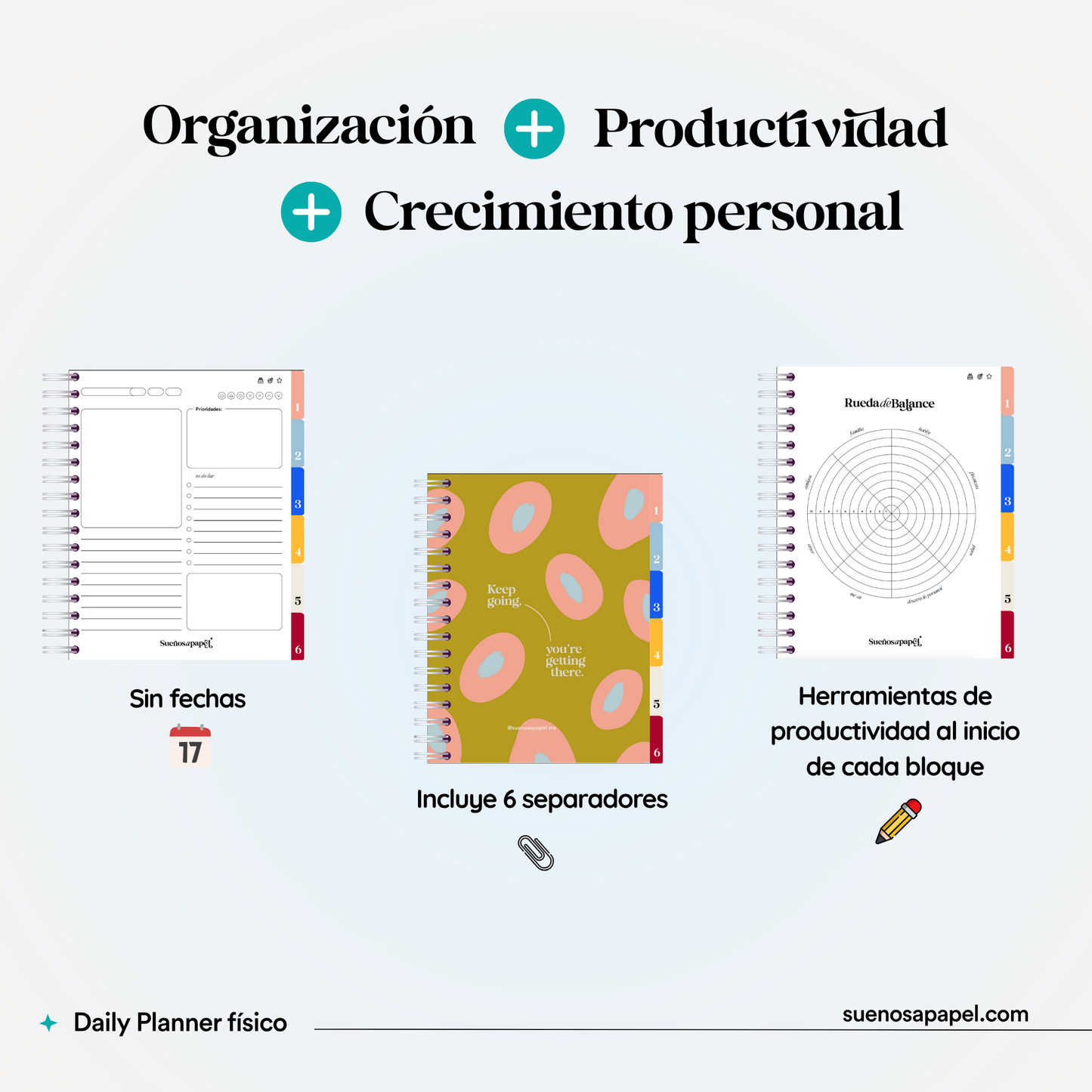 DAILY PLANNER : AGENDA SIN FECHAS