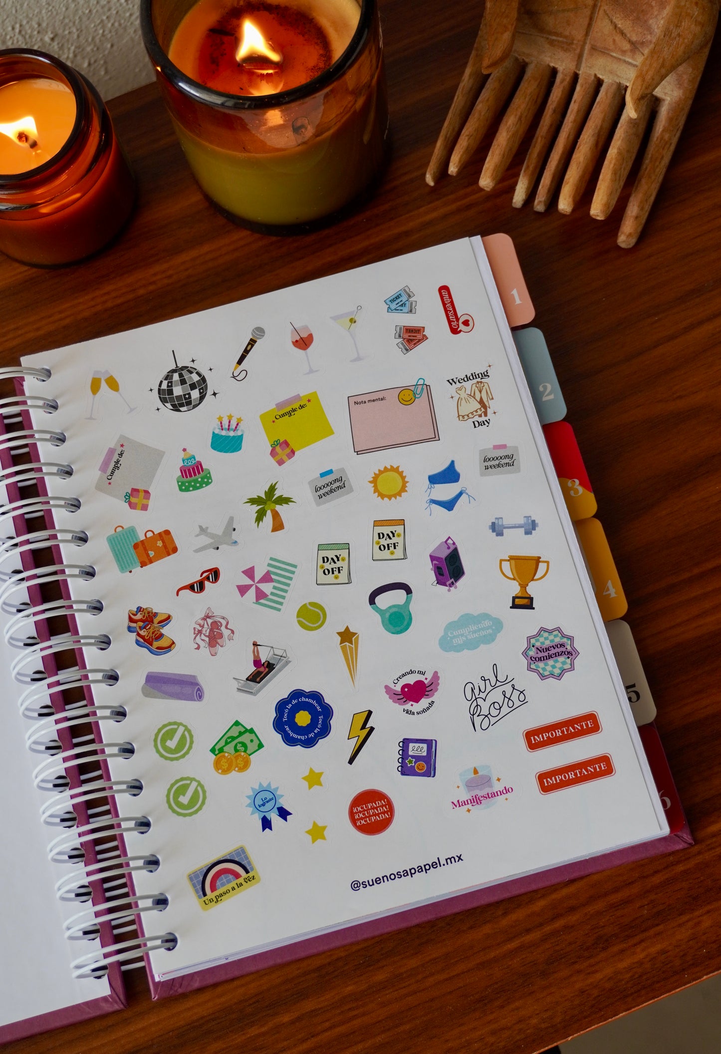 AGENDA SIN FECHAS: Daily Planner Rosa Mexicano