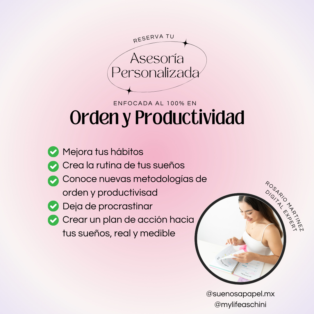 ASESORÍA PERSONALIZADA: Organización, productividad y hábitos