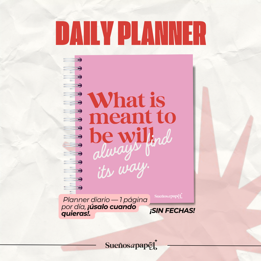AGENDA SIN FECHAS | Daily Planner- Bubblegum Pink