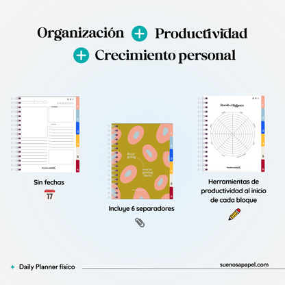 DAILY PLANNER : AGENDA SIN FECHAS