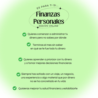 Sesión Online: Finanzas Personales