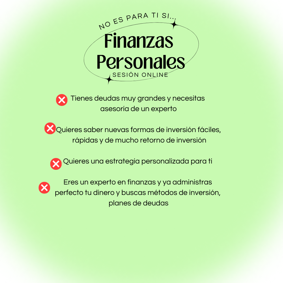 Sesión Online: Finanzas Personales