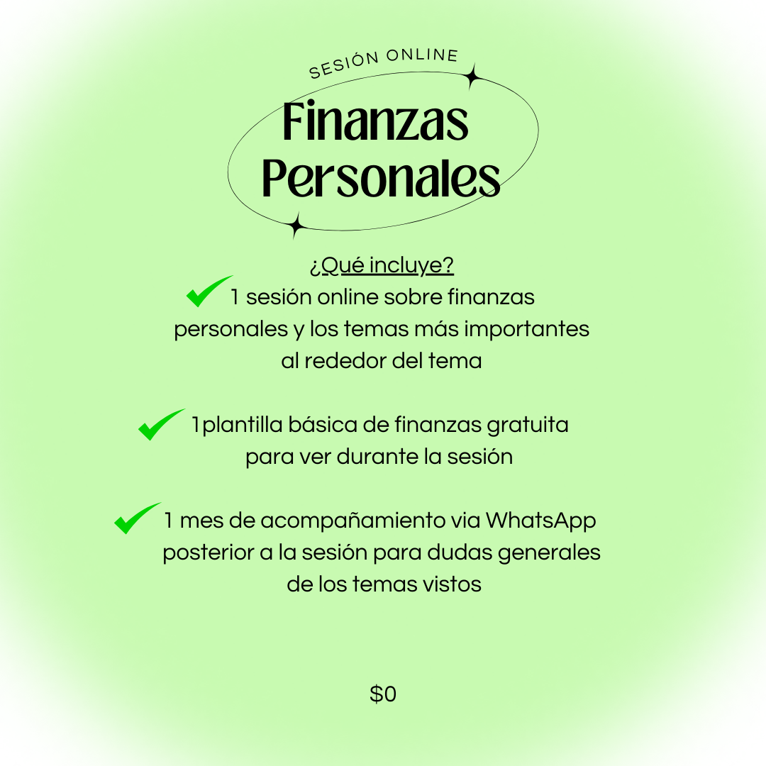 Sesión Online: Finanzas Personales