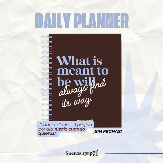 AGENDA SIN FECHAS | Daily Planner- Brown