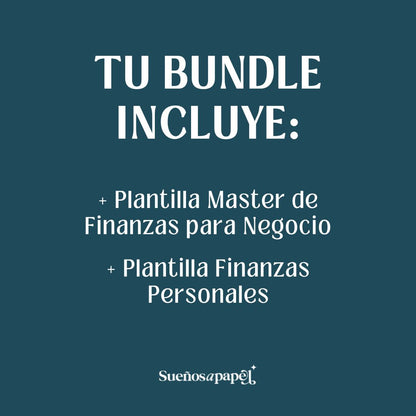 KIT: Plantilla Finanzas Personales + Plantilla Master de Finanzas para Negocio