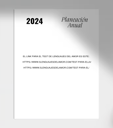 Plantilla Planeación Anual en Pareja