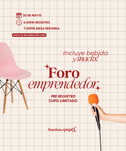 FORO EMPRENDEDOR - 20 DE MAYO