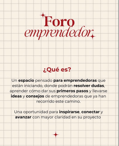 FORO EMPRENDEDOR - 20 DE MAYO