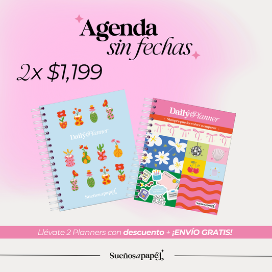 KIT: 2 AGENDAS SIN FECHAS