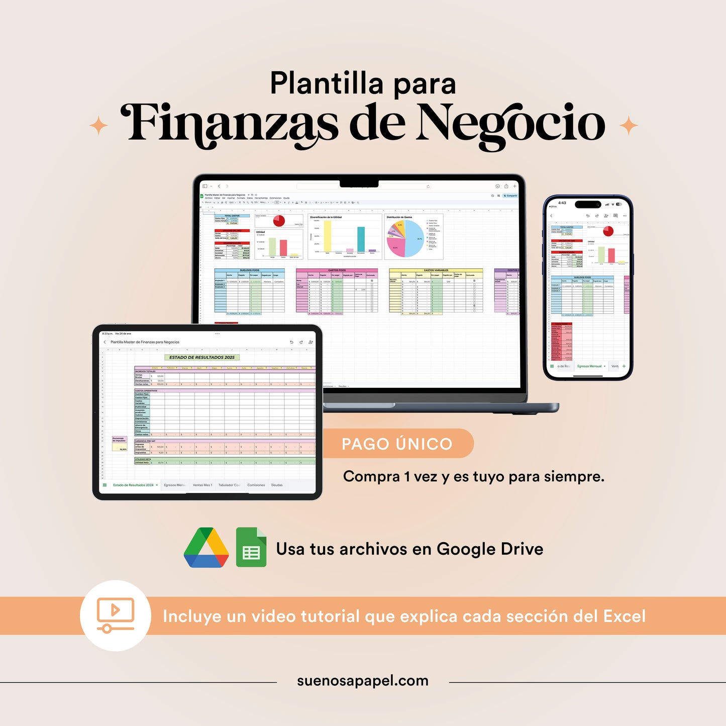 Plantilla Finanzas para Negocios - Excel