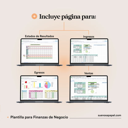Plantilla Finanzas para Negocios - Excel