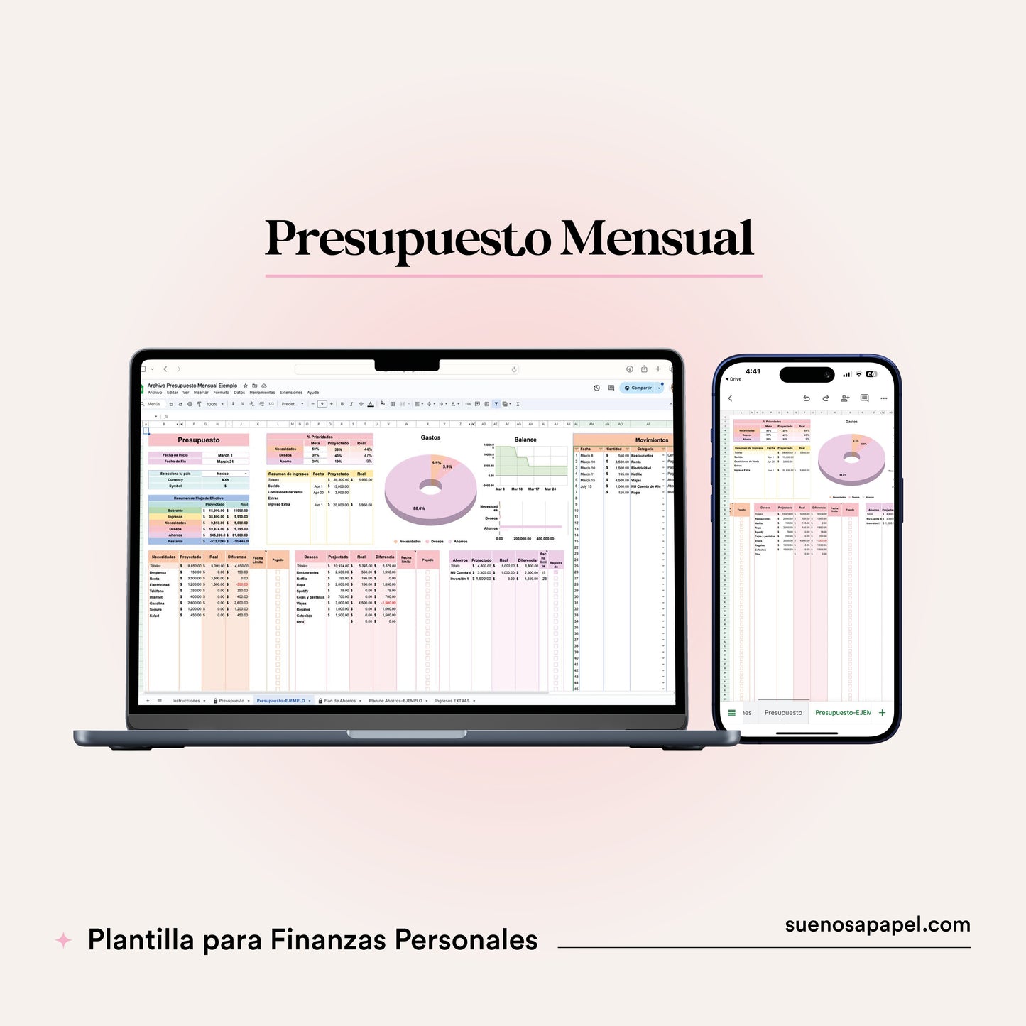 Plantilla para Finanzas Personales - Excel